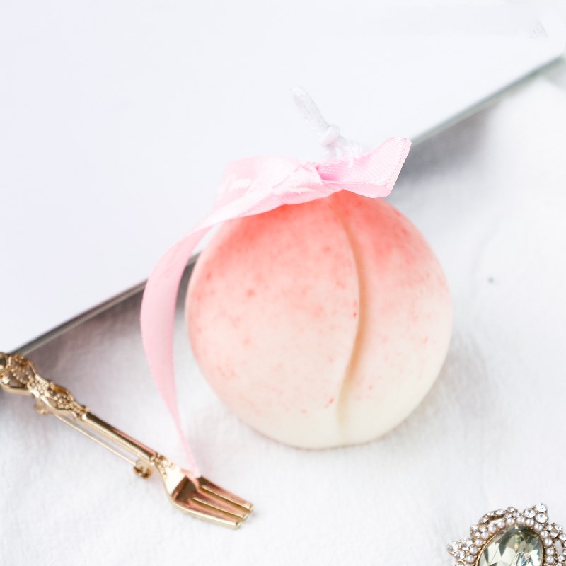 DIY Scented Candle Making Peach Silicone Mold