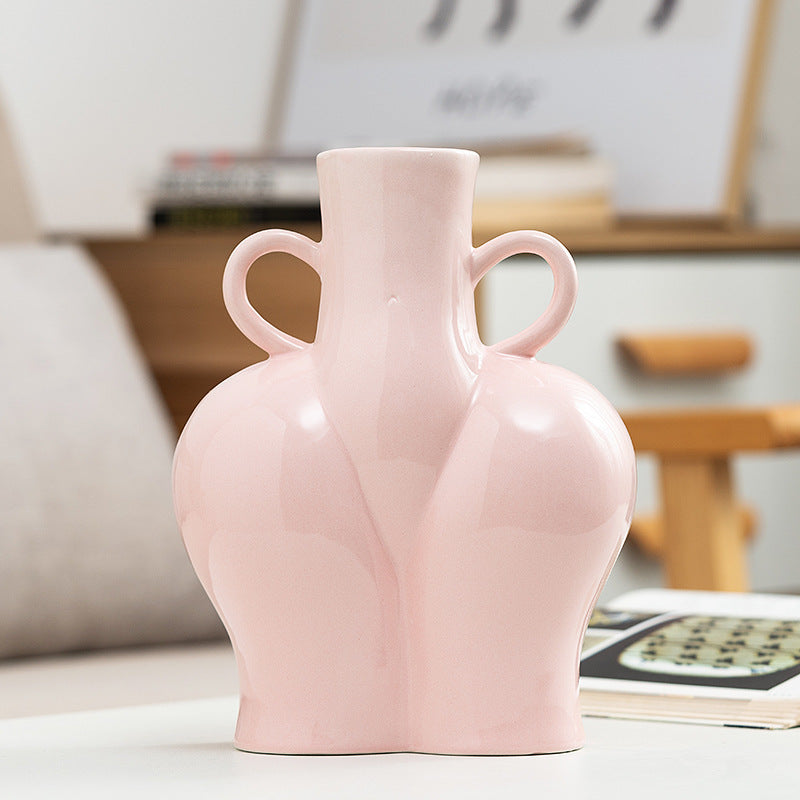 Artificial Human Body Art Vase Arrangement Hydroponic Flower Plant