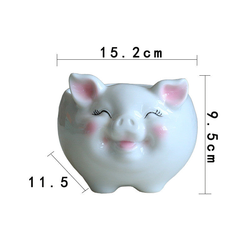 Simple Nordic Cartoon Animal Succulent Flower Pot Ceramic Decorative Ornaments