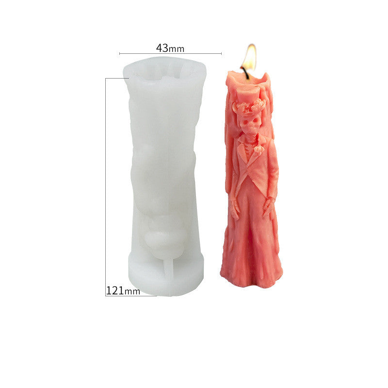 Ghost Groom Halloween Scented Candle Silicone Mold