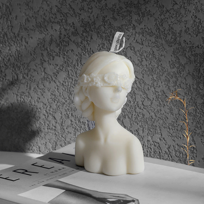 Bust Woman Do Hair Styling Home Decoration Gift Scented Candle