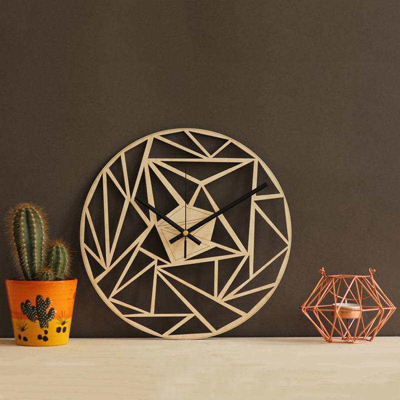 Geometric pattern wall clock