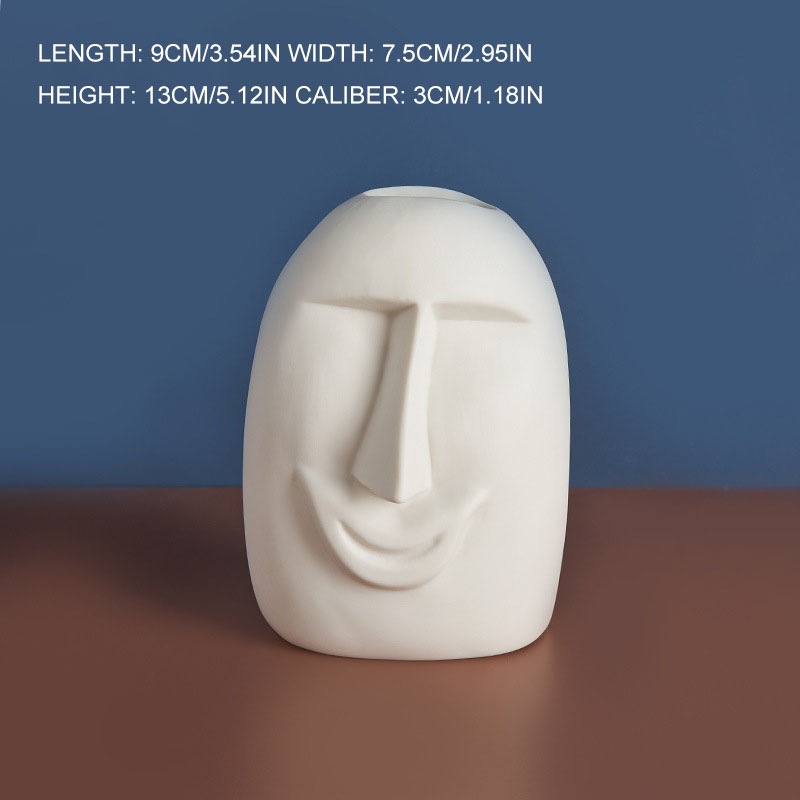 Ceramic Face Vase Decoration Living Room Home TV Cabinet Decoration