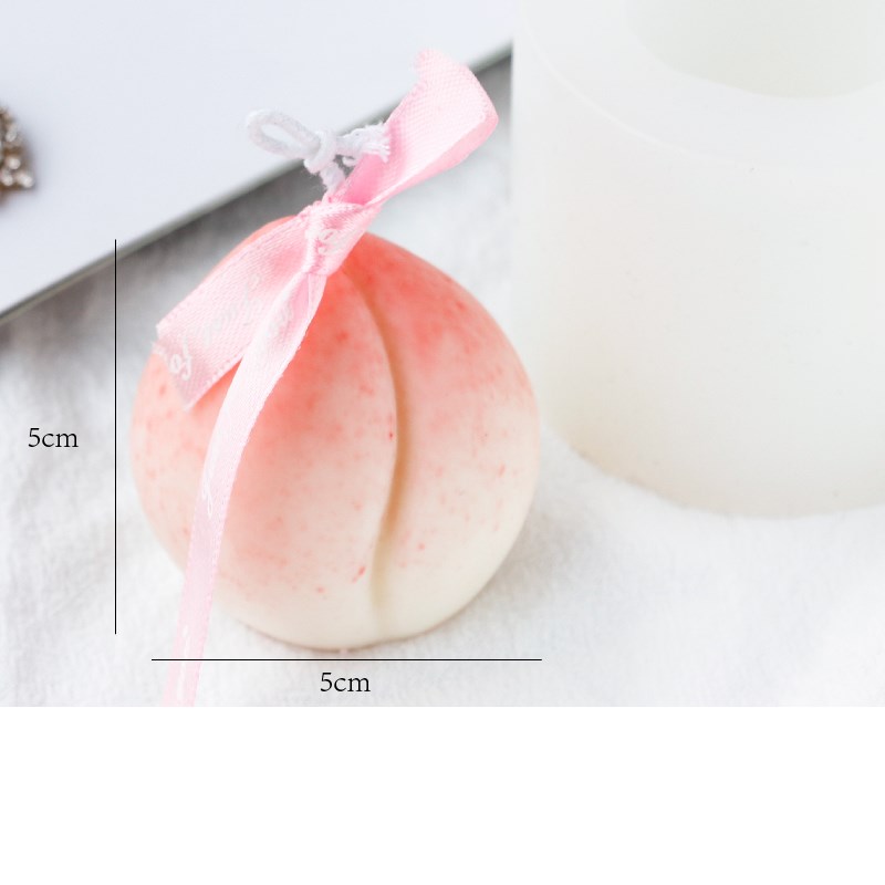DIY Scented Candle Making Peach Silicone Mold