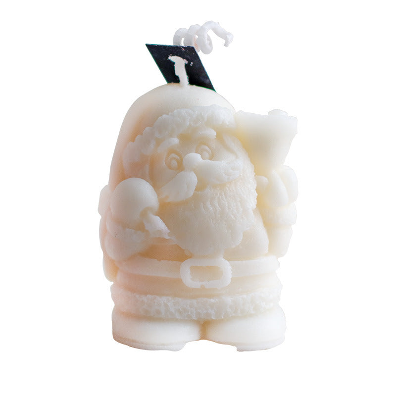 3D Santa Claus Shape Scented Candle Diy Christmas Series Candle Silicone Mold