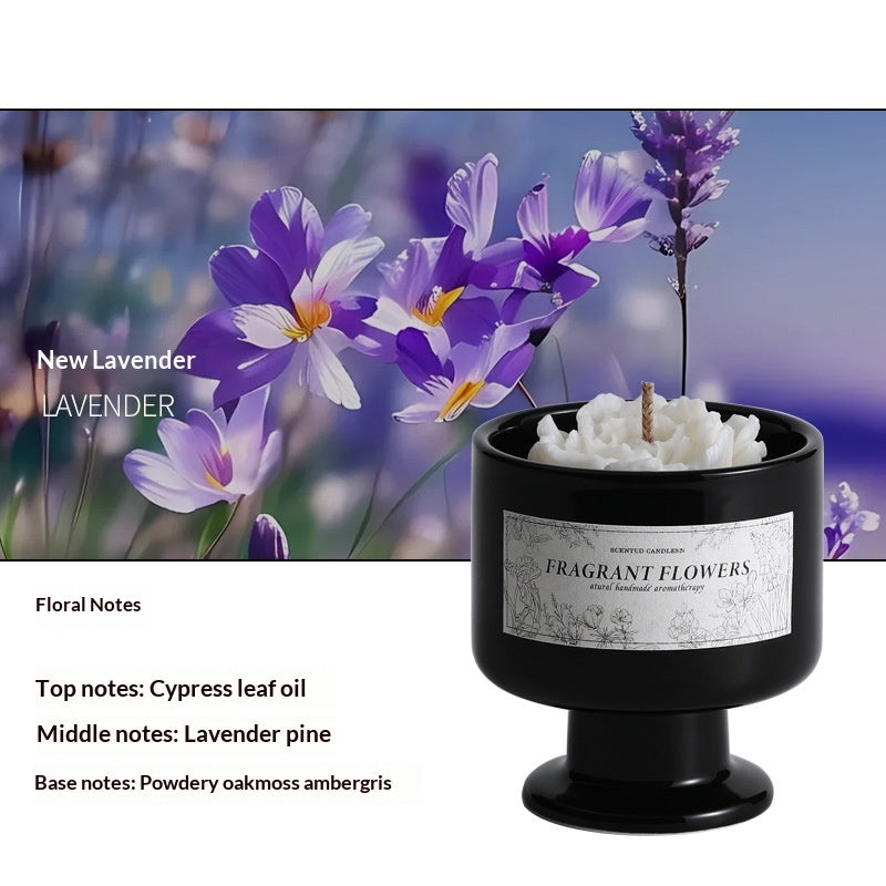Camellia-scented Candle In A Stem Glass For A Premium, Sophisticated Vibe