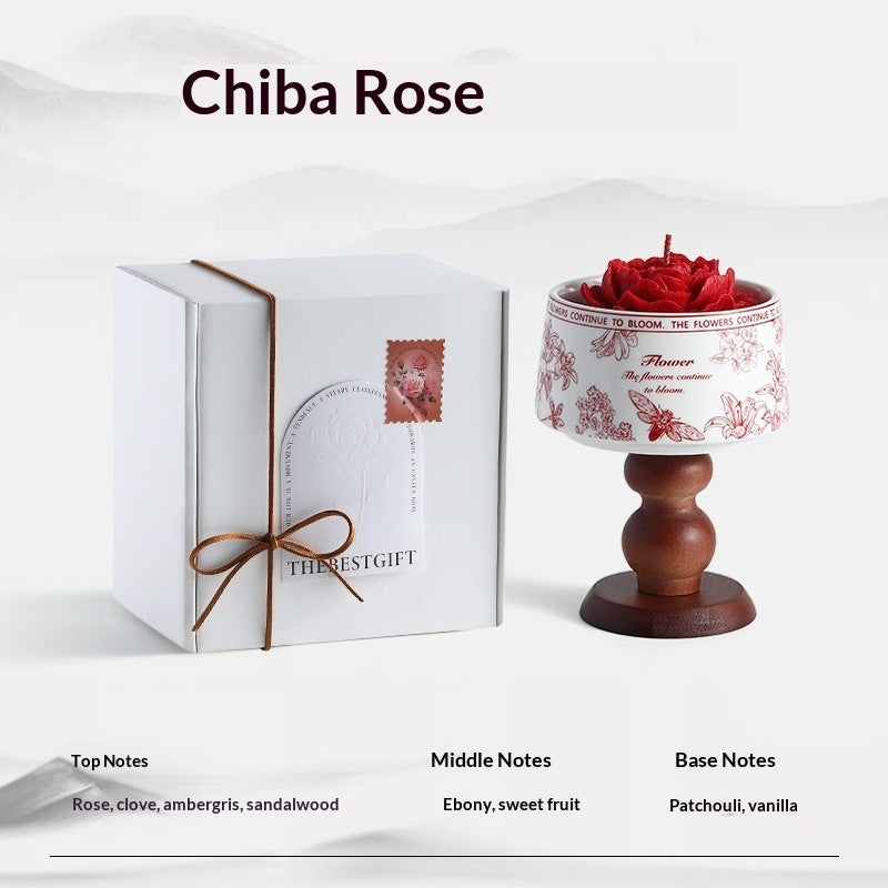 Camellia-scented Candle In A Stem Glass For A Premium, Sophisticated Vibe