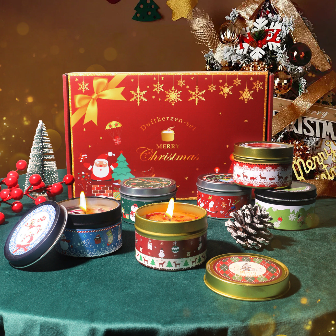 New Christmas Scented Candle Set