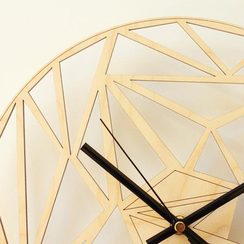 Geometric pattern wall clock