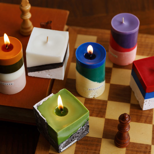 Classic Ice Flower Wax Cylindrical Scented Candle