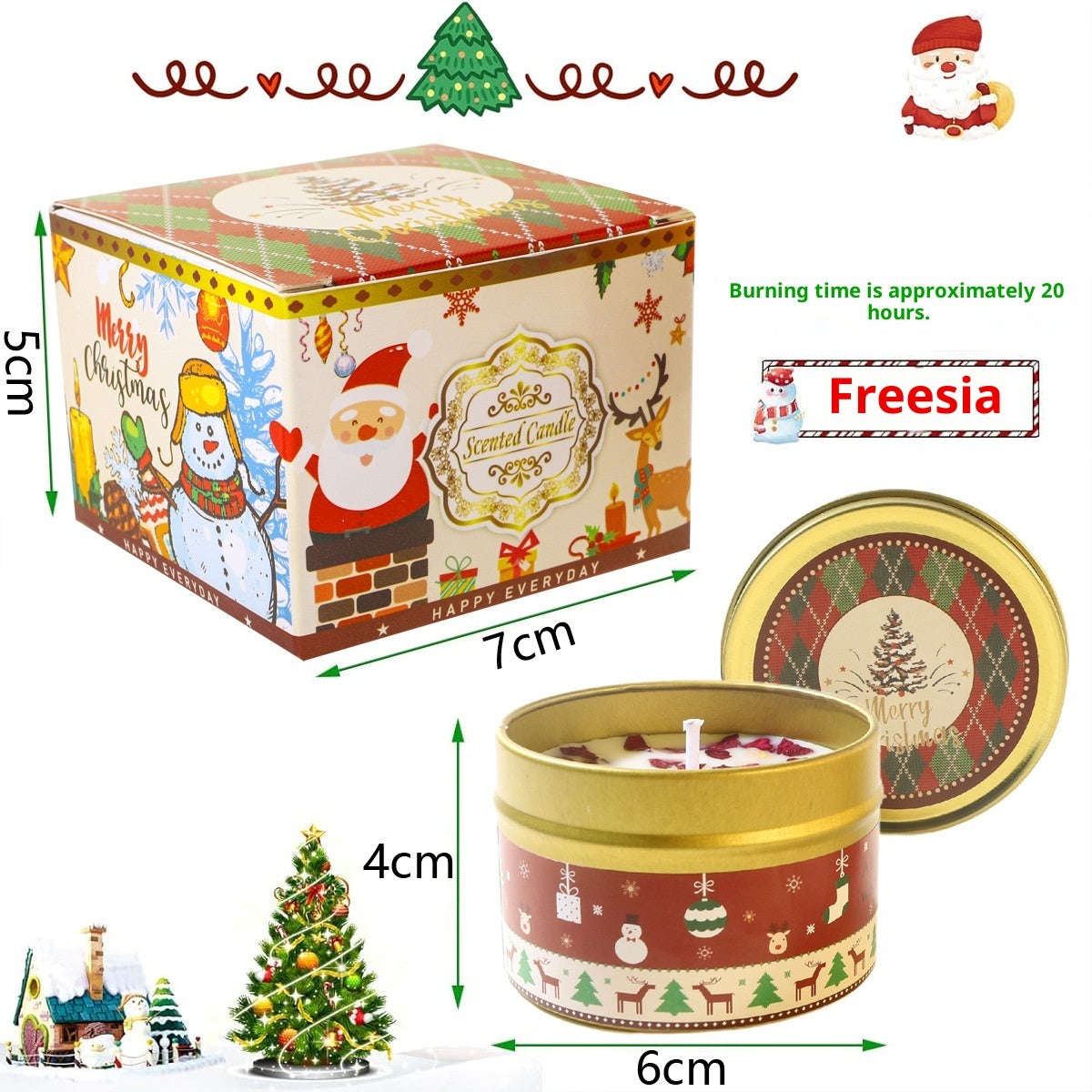 New Christmas Scented Candle Set