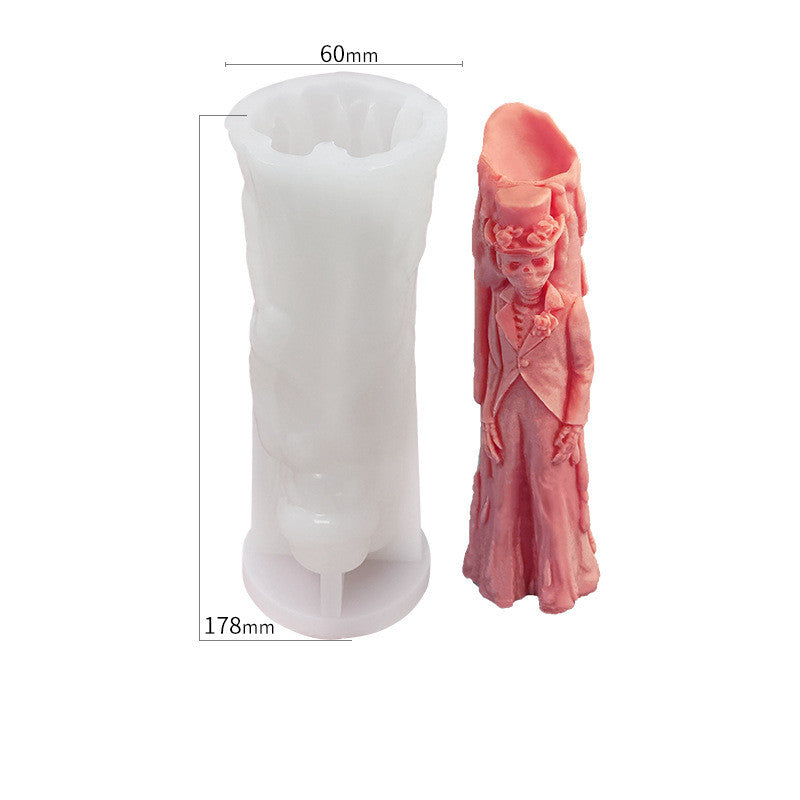 Ghost Groom Halloween Scented Candle Silicone Mold