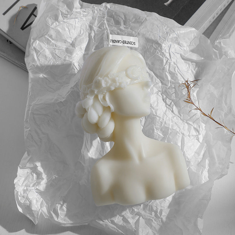 Bust Woman Do Hair Styling Home Decoration Gift Scented Candle