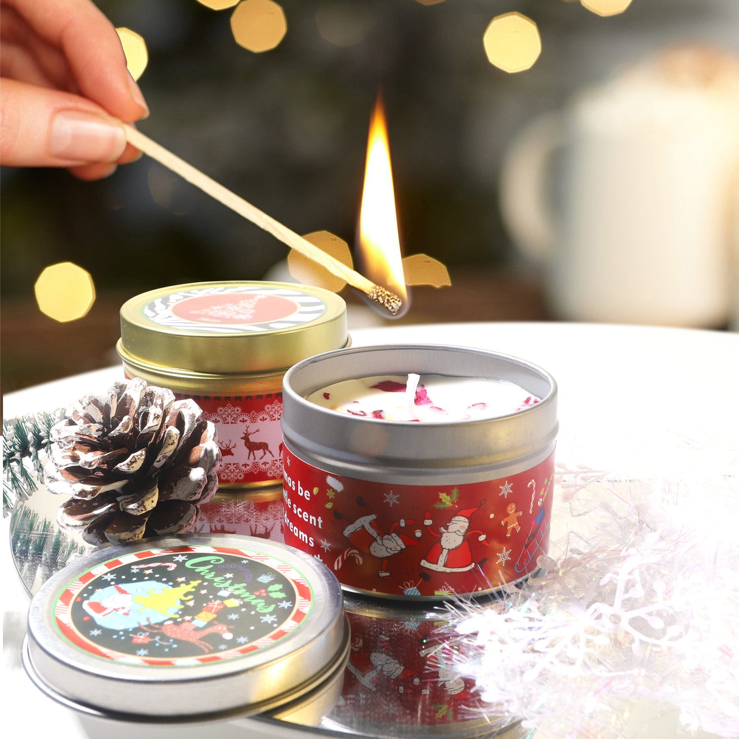 New Christmas Scented Candle Set
