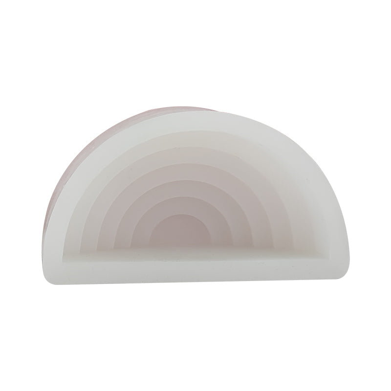 Rainbow Scented Candle Silicone Mould Arch Ornament Handmade