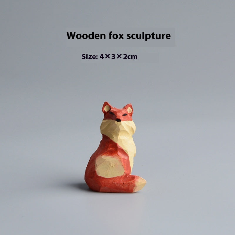 Creative Wooden Cat Trinkets Crafts Handmade Wood Carving