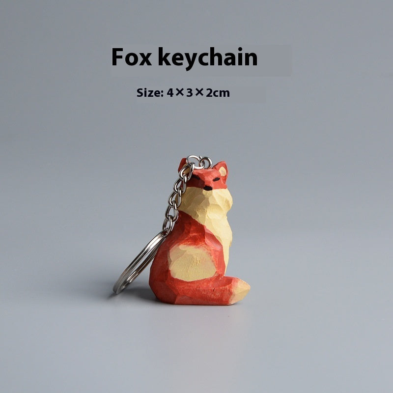 Creative Wooden Cat Trinkets Crafts Handmade Wood Carving