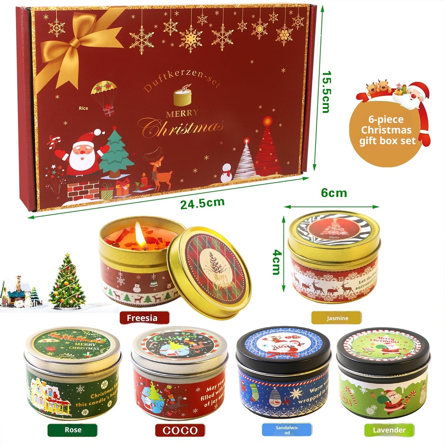 New Christmas Scented Candle Set