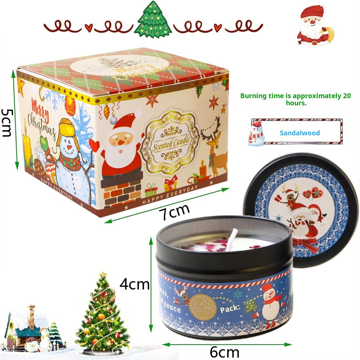 New Christmas Scented Candle Set
